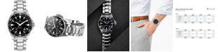 Hamilton Men's Swiss Automatic Khaki Navy Stainless Steel Bracelet Watch 40mm